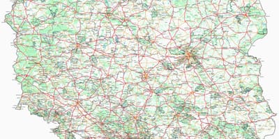 Mapa da Polônia municípios